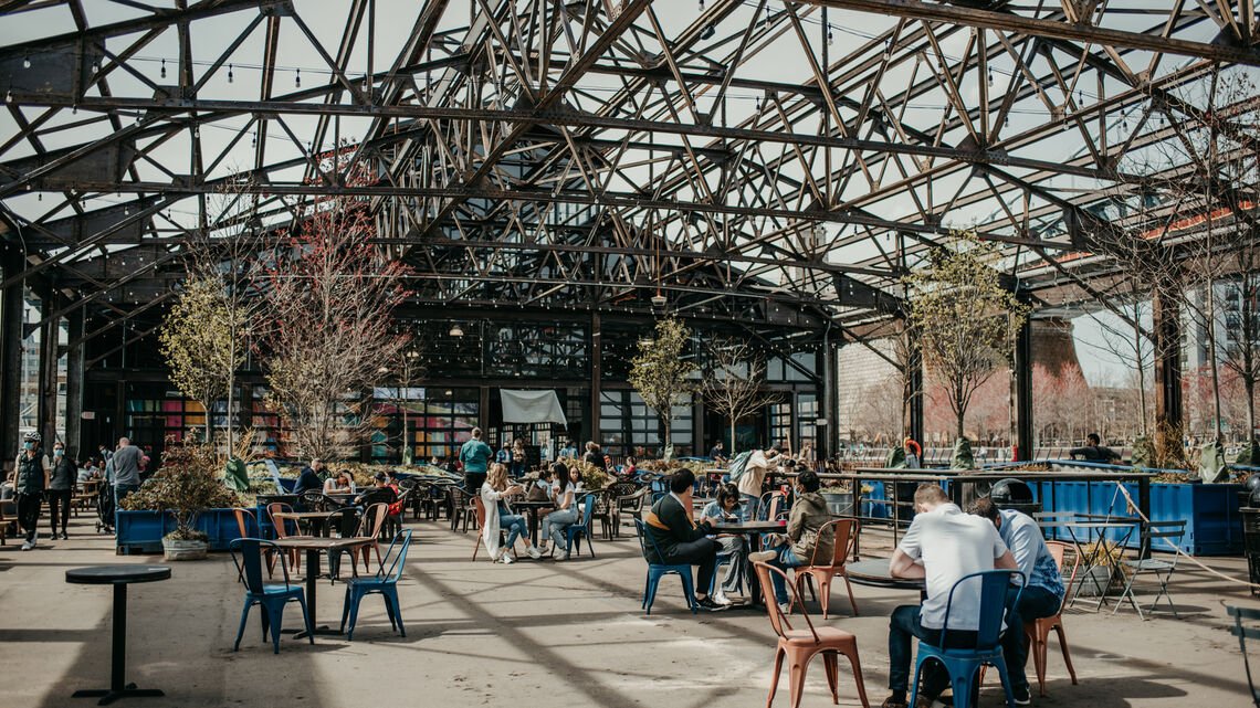 Interior view of Cherry Street Pier